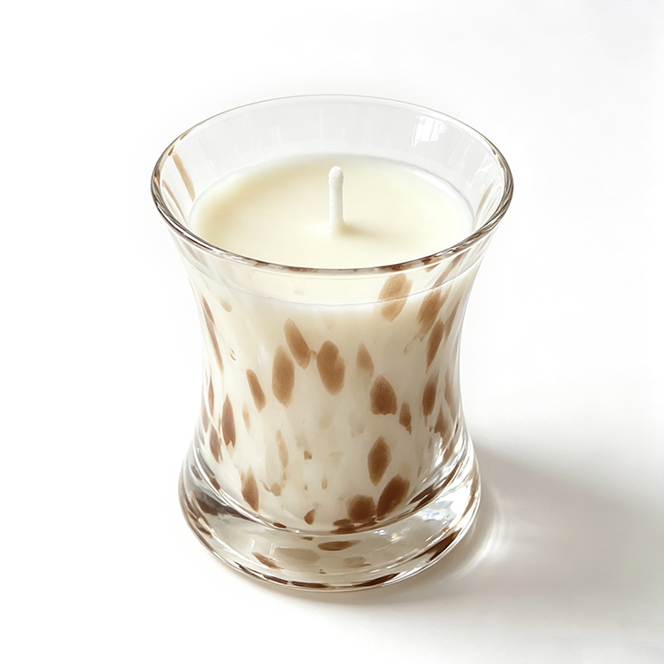 Orange Blossom & Santal Floral Citrus Candle Waisted Fluted Glass