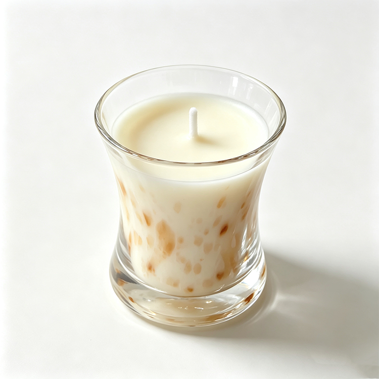 Orange Blossom & Santal Floral Citrus Candle Waisted Fluted Glass