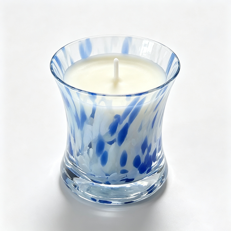 Orange Blossom & Santal Floral Citrus Candle Waisted Fluted Glass