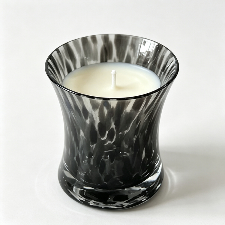 Orange Blossom & Santal Floral Citrus Candle Waisted Fluted Glass
