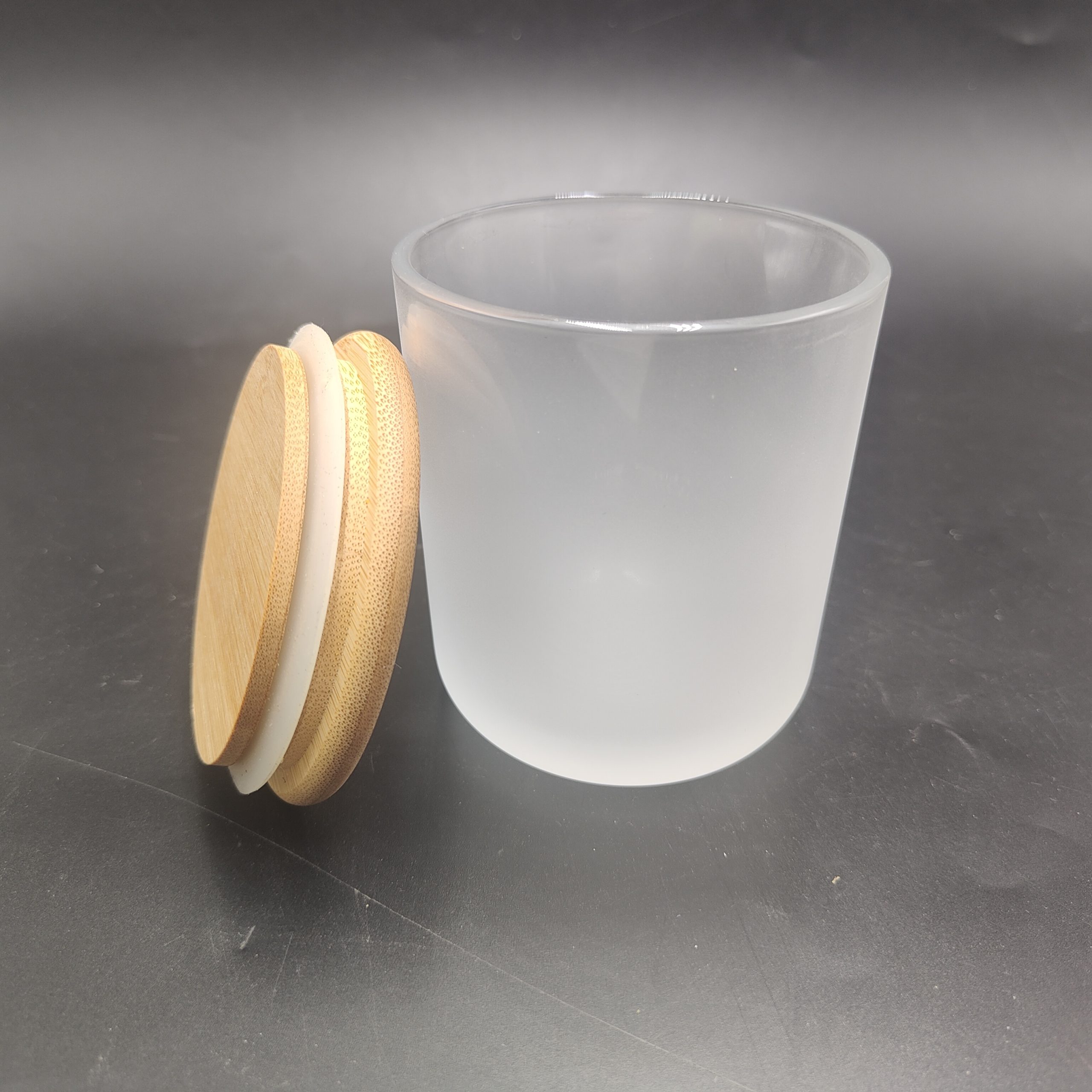 Round-edged Natural Wood Lid for Glass Candle Cups
