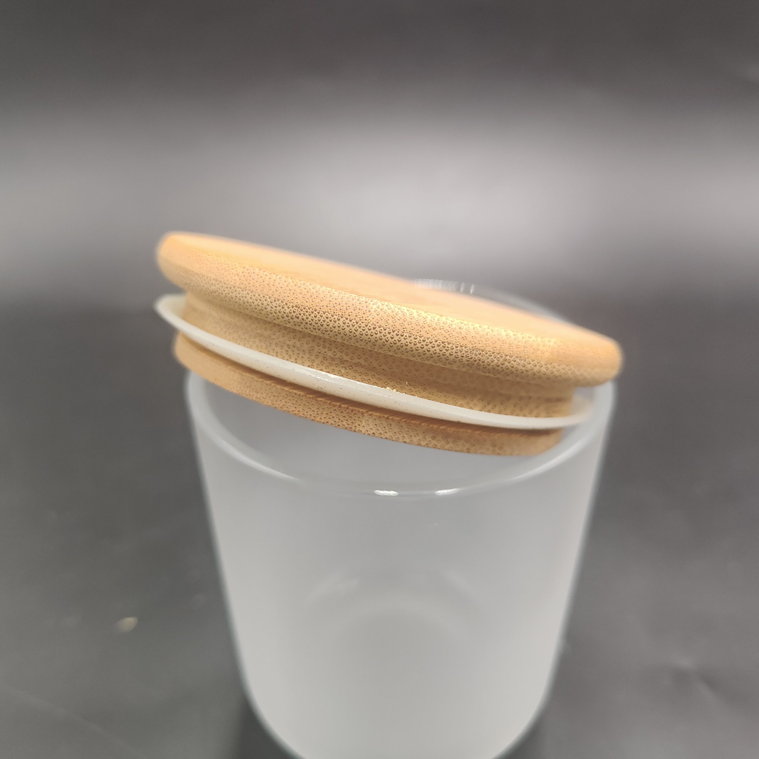 Round-edged Natural Wood Lid for Glass Candle Cups