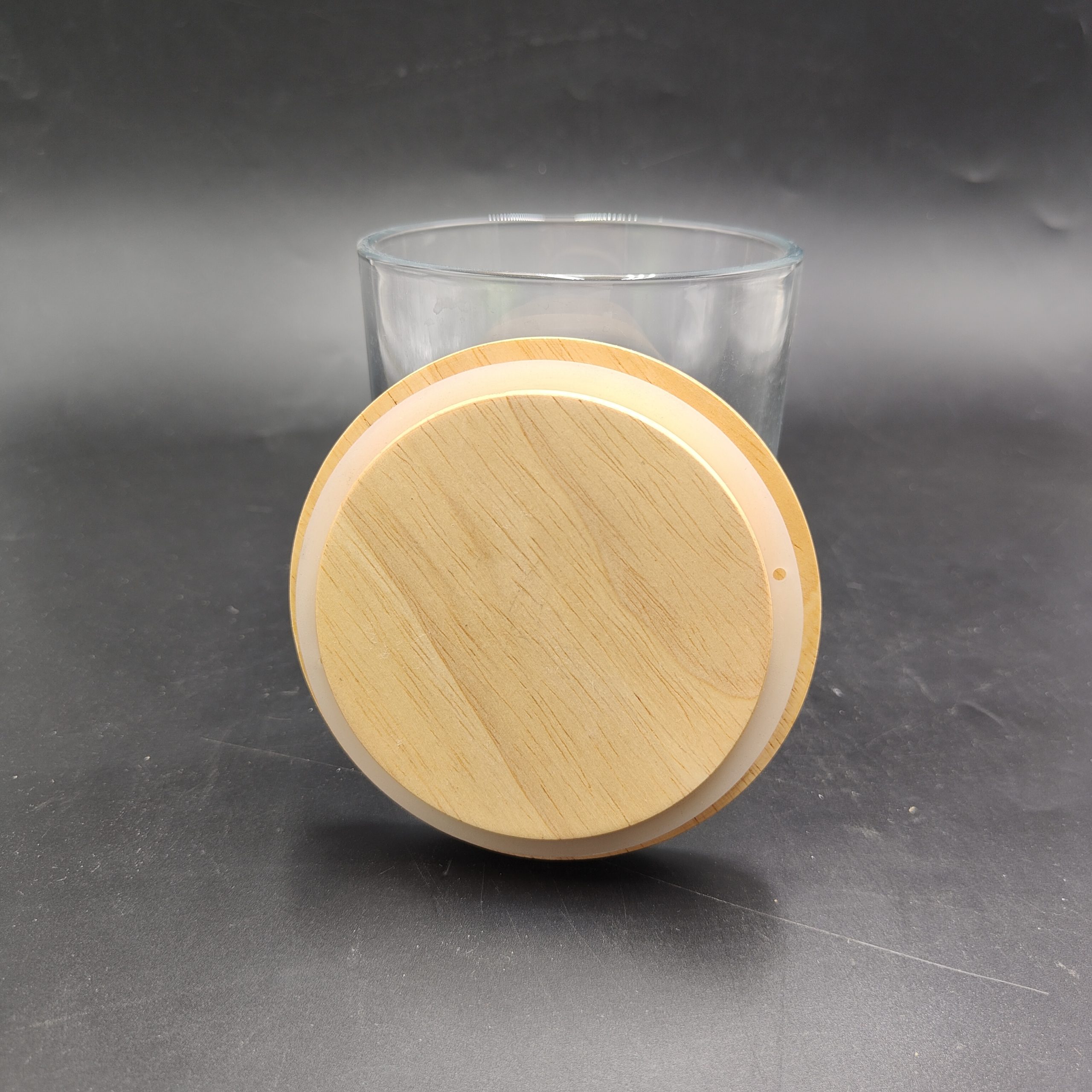 Wood Lid with Seal Ring for Candle Jars Storage Jars