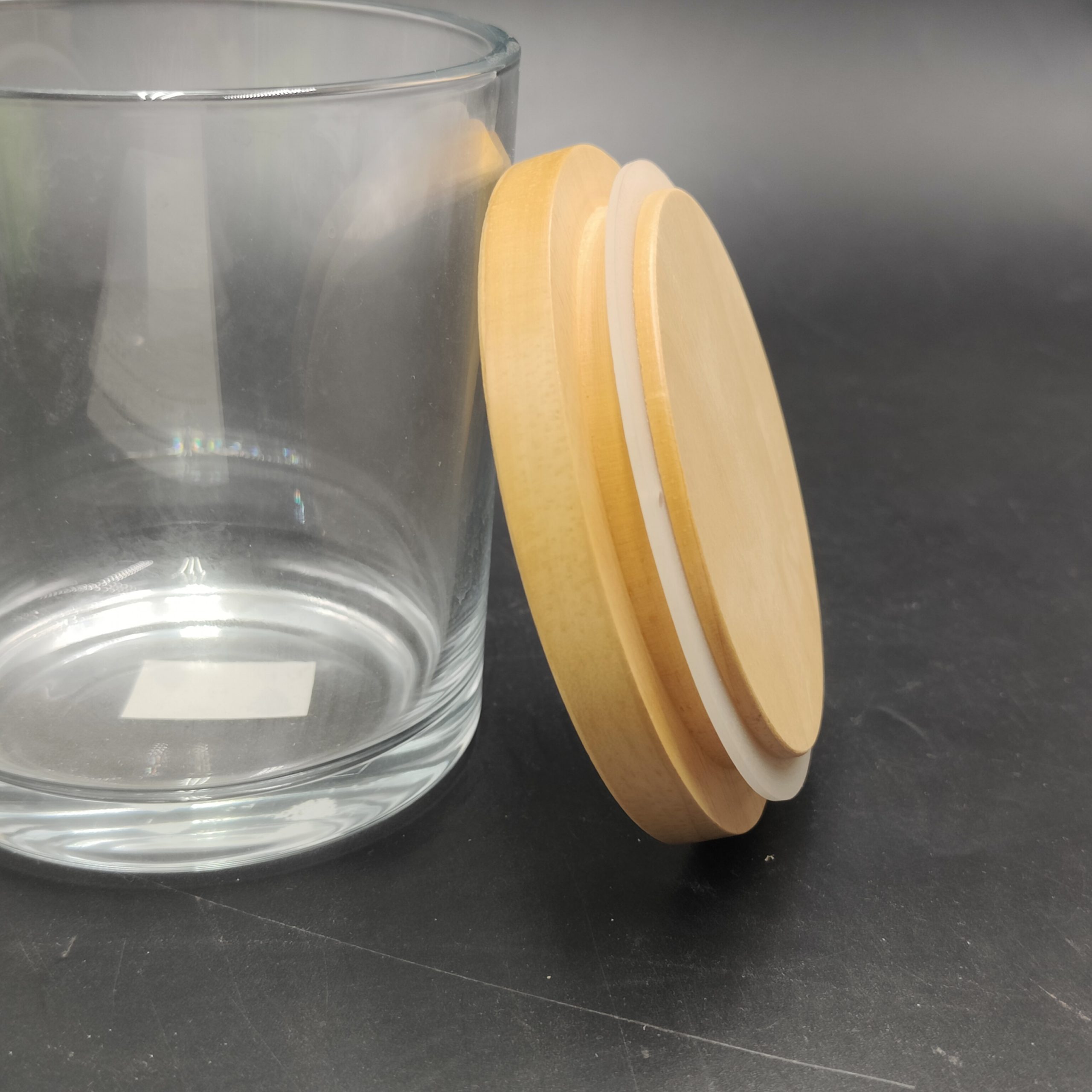 Wood Lid with Seal Ring for Candle Jars Storage Jars