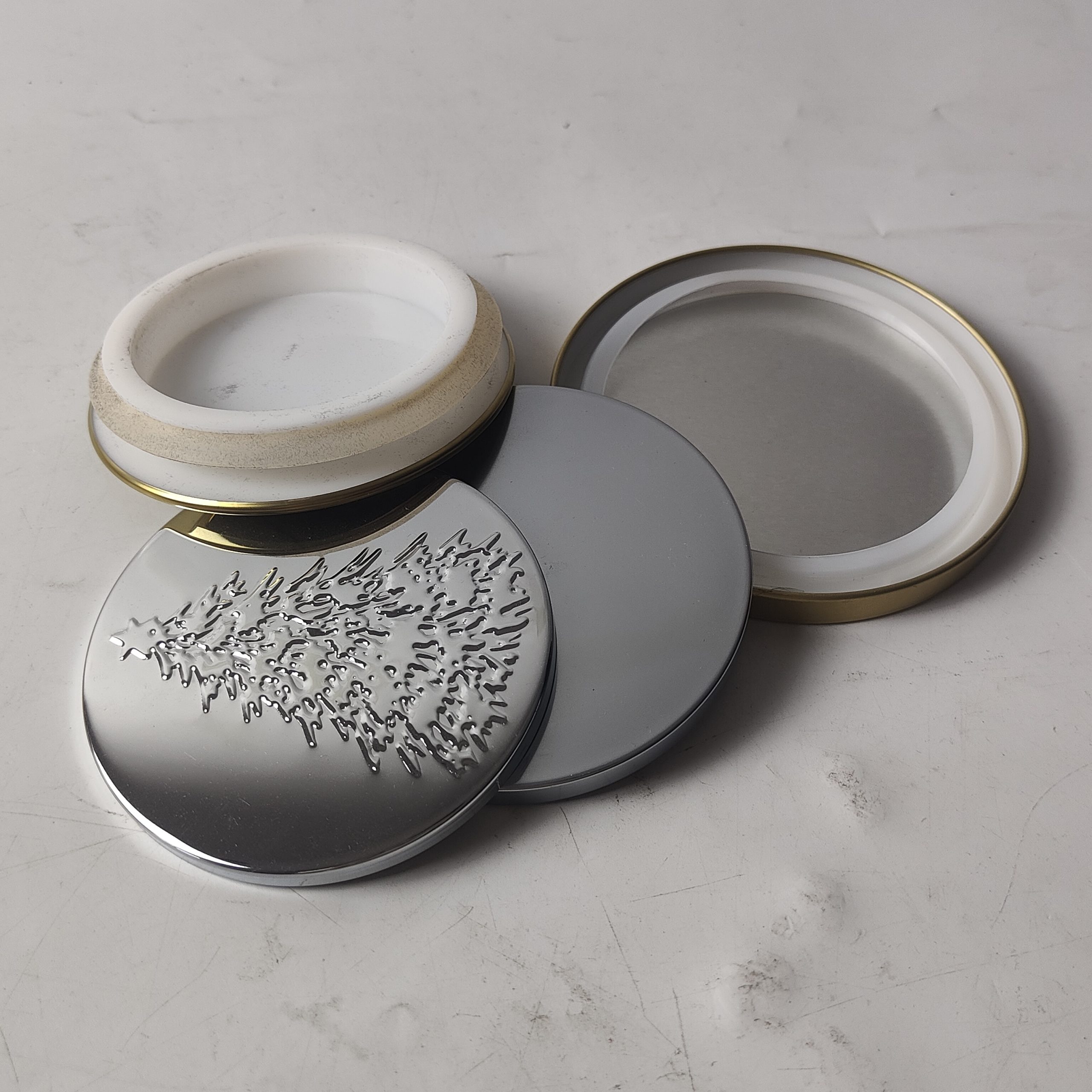 Wholesale Round Metal Lid with Seal Ring Candle Accessory Set