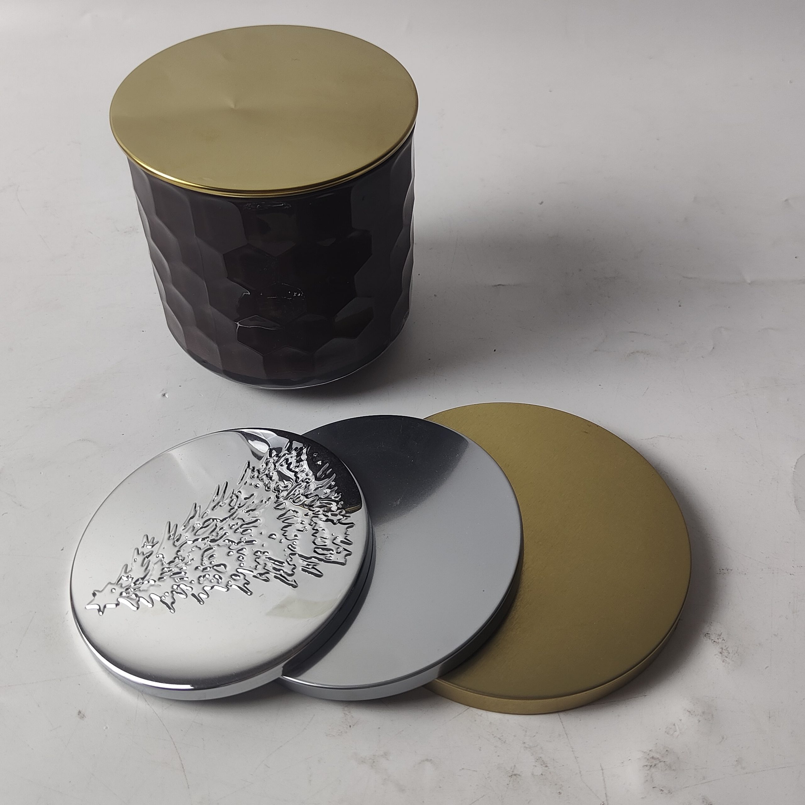 Wholesale Round Metal Lid with Seal Ring Candle Accessory Set