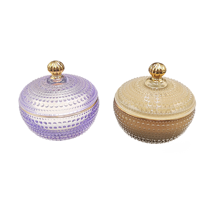 Fig & Pomegranate Scented Candle, Luxe Glass Jar with Lid,