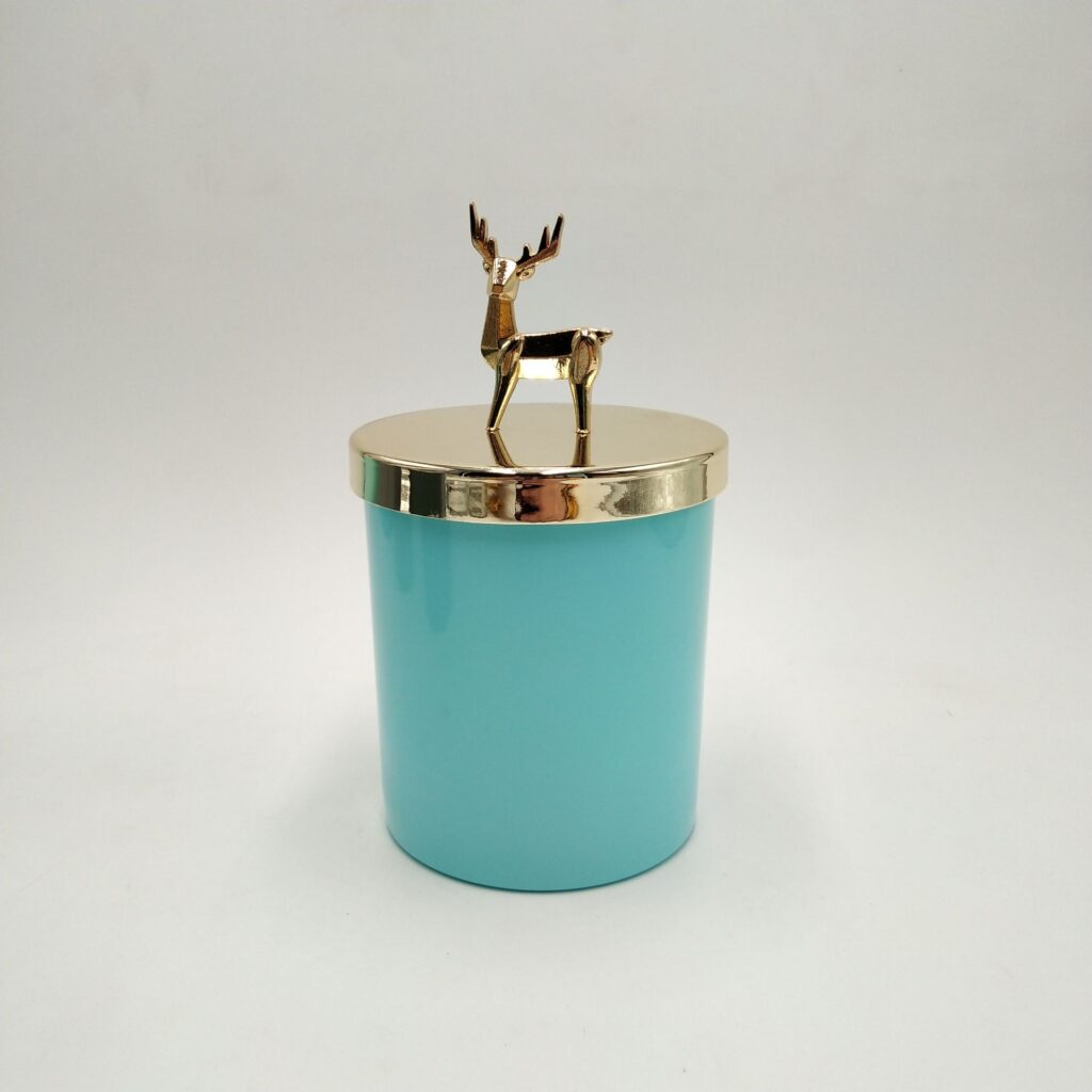 Animal-shaped metal lids, custom-colored and multi-size metal lids for glass wax cups